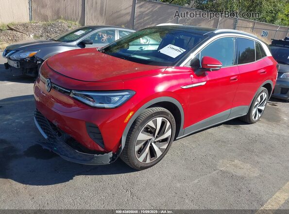 WVGUNPE2XNP044247 2022 VOLKSWAGEN ID.4 Red Առջևի ձախ երեք քառորդ տեսարան
