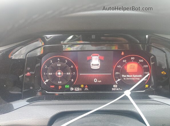 WVWG87CDXNW155111 2022 VOLKSWAGEN GTI Gray Instrument cluster view