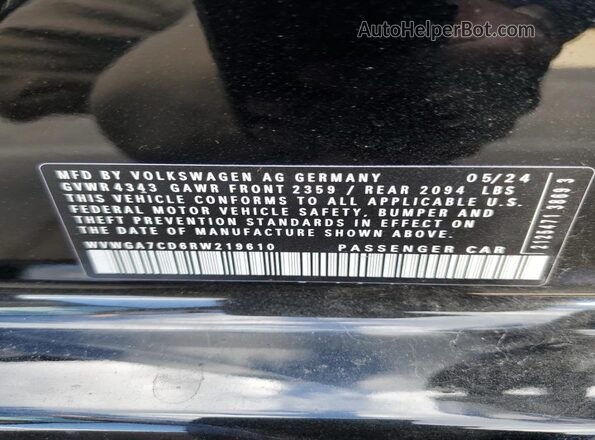 WVWGA7CD6RW219610 2024 VOLKSWAGEN GTI Black 
