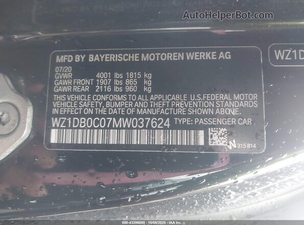WZ1DB0C07MW037624 2021 TOYOTA GR SUPRA Black Widok komory silnika