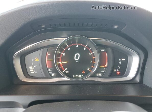 YV140MEK9G1300749 2016 VOLVO V60 Серебряный Вид щитка приборов