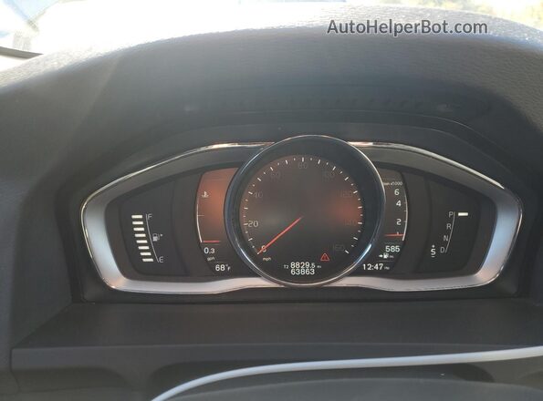 YV140MEK9H1368096 2017 VOLVO V60 Blue ხელსაწყოთა პანელის ხედი