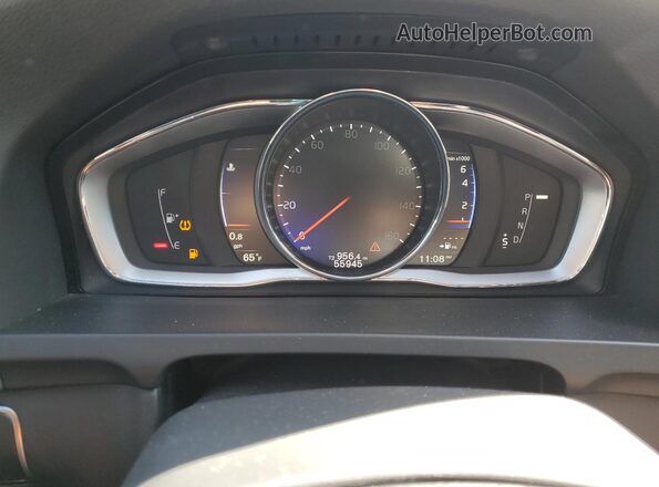 YV149MSS2H1372548 2017 VOLVO V60 Black Вид щитка приладів