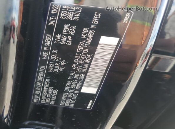 YV4062PN1P1935511 2023 VOLVO XC90 Black Widok wnętrza 360 stopni