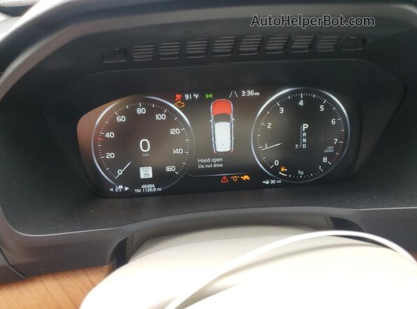 YV4102CK4N1801400 2022 VOLVO XC90 White ხელსაწყოთა პანელის ხედი