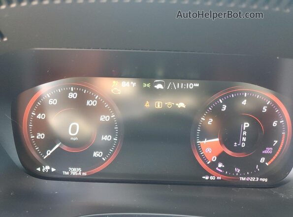 YV4102DM5L1418465 2020 VOLVO XC60 Black Вид щитка приладів