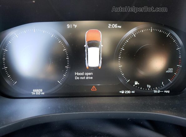 YV4102RM6L1589332 2020 VOLVO XC60 Black Instrument cluster view