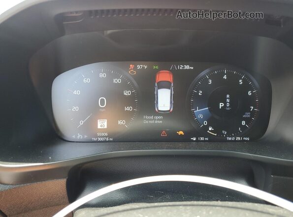 YV4162UK0L2319270 2020 VOLVO XC40 Red Vista del cuadro de instrumentos