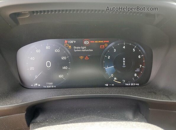 YV4162XZ4K2018914 2019 VOLVO XC40 White Vista del cuadro de instrumentos