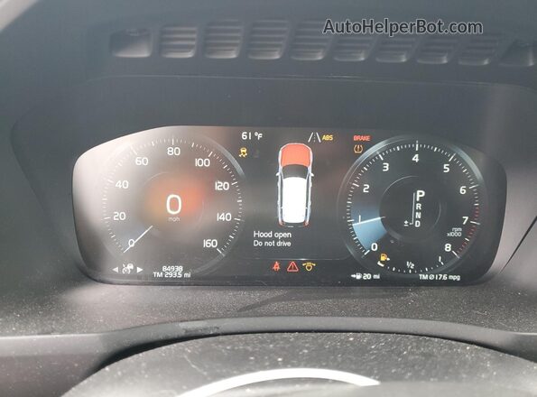YV4A221K5L1538974 2020 VOLVO XC90 Gray Widok zestawu wskaźników