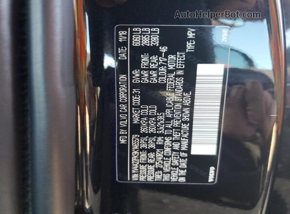 YV4A22PK9K1465579 2019 VOLVO XC90 Black 