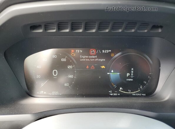YV4BR00K3M1687780 2021 VOLVO XC90 Blue Widok zestawu wskaźników