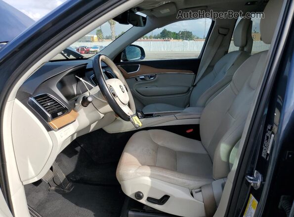 YV4BR00K3M1687780 2021 VOLVO XC90 Blue Widok wnętrza z przodu