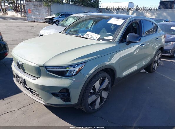 YV4ED3GLXP2044708 2023 VOLVO C40 RECHARGE PURE ELECTRIC Green Передня ліва чверть