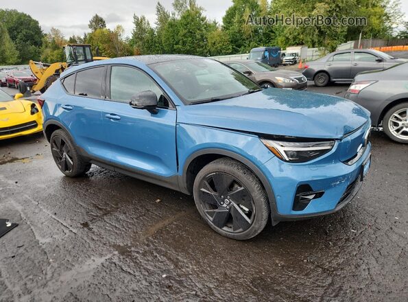 YV4ED3GM4P2056331 2023 VOLVO C40 Синий Передняя правая четверть