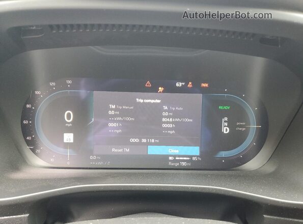 YV4ED3UAXN2774683 2022 VOLVO XC40 Gray Вид щитка приладів