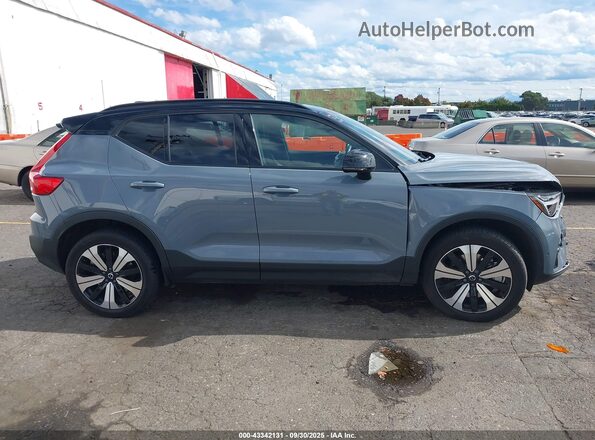 YV4ED3UL8P2099324 2023 VOLVO XC40 RECHARGE PURE ELECTRIC Blue Vista interior de 360 grados