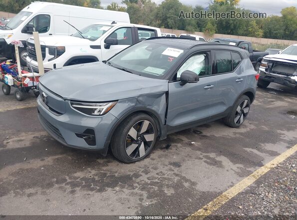 YV4ED3UM5P2987389 2023 VOLVO XC40 RECHARGE PURE ELECTRIC Gray Передня ліва чверть