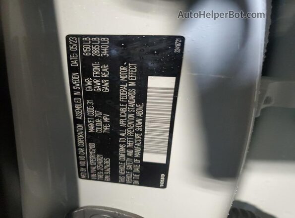 YV4L12PE0R1152100 2024 VOLVO XC90 Белый 