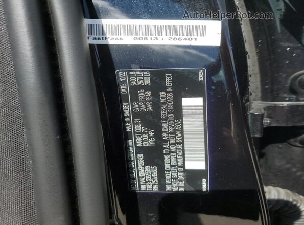 YV4L12RW6P1266430 2023 VOLVO XC60 Black Вид наклейки з VIN-кодом