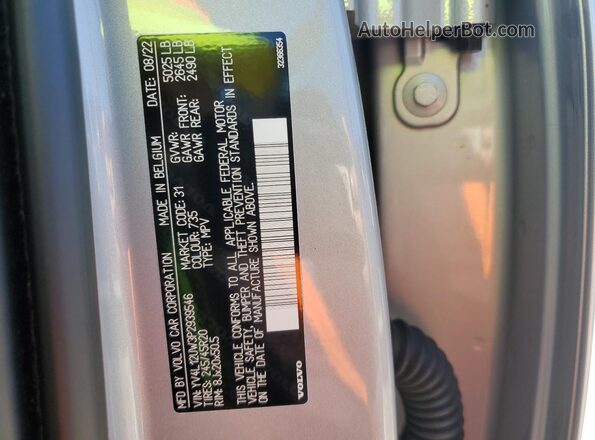 YV4L12UW3P2939546 2023 VOLVO XC40 Silver Vista interior de 360 grados