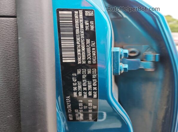 ZACNJABB5LPL78995 2020 JEEP RENEGADE Blue Vista de la etiqueta del VIN