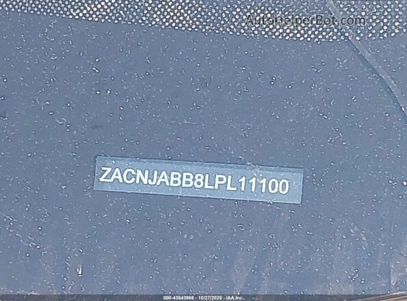 ZACNJABB8LPL11100 2020 JEEP RENEGADE Blue Widok komory silnika