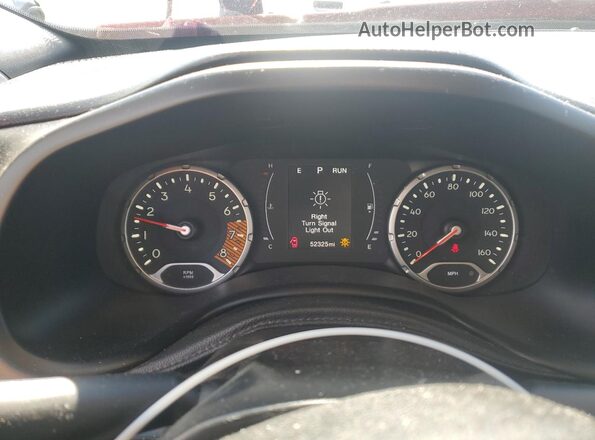 ZACNJBAB0LPL52134 2020 JEEP RENEGADE Red Instrument cluster view