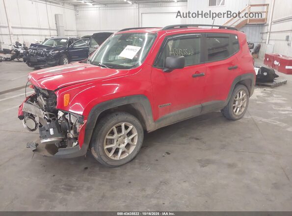 ZACNJBAB1KPK18943 2019 JEEP RENEGADE Red წინა მარცხენა ხედი სამი მეოთხედიდან