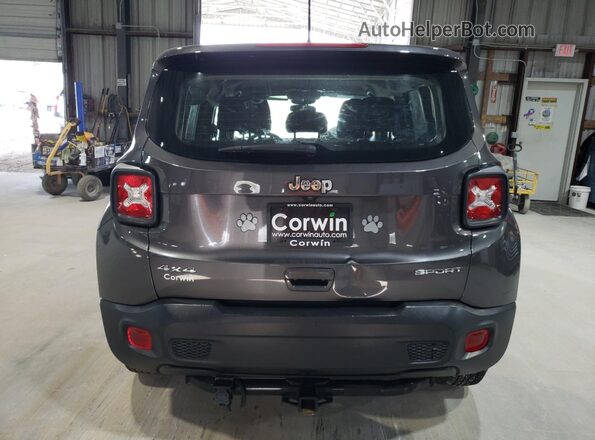 ZACNJBAB8KPJ97024 2019 JEEP RENEGADE Gray უკანა ხედი