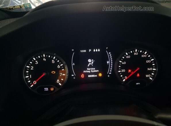 ZACNJBAB8KPJ97024 2019 JEEP RENEGADE Gray ხელსაწყოთა პანელის ხედი