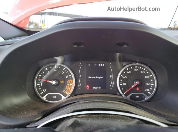 ZACNJBB12KPK42867 2019 JEEP RENEGADE Красный Вид щитка приборов