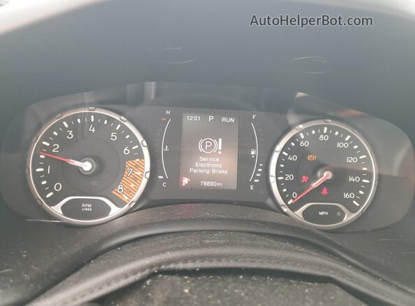 ZACNJBBB4LPL20138 2020 JEEP RENEGADE Black Instrument cluster view