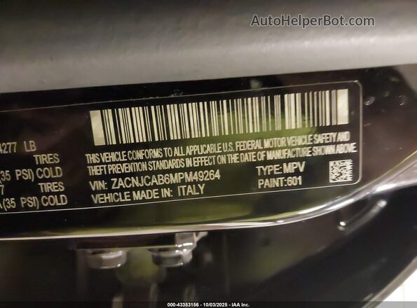 ZACNJCAB6MPM49264 2021 JEEP RENEGADE Black Շարժիչի բաժամունքի տեսք