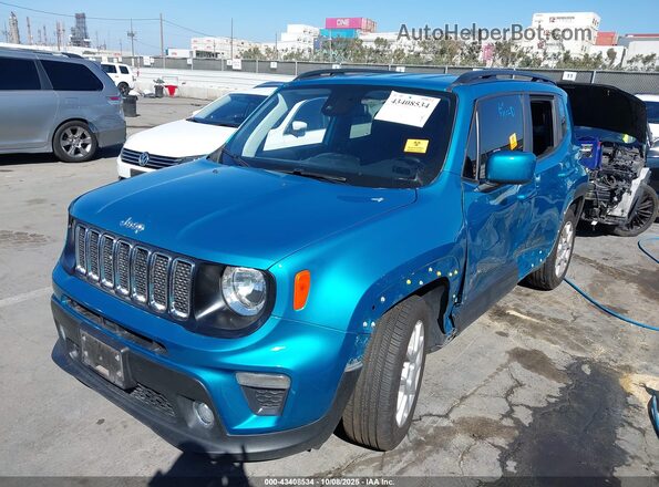 ZACNJCBBXMPN27477 2021 JEEP RENEGADE Blue წინა მარცხენა ხედი სამი მეოთხედიდან