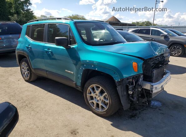 ZACNJDB10NPN46425 2022 JEEP RENEGADE Teal Front right