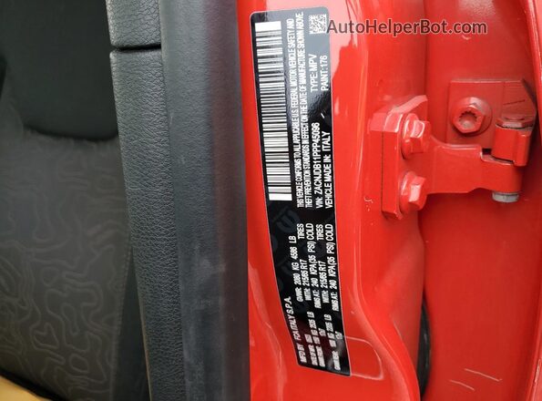 ZACNJDB11PPP45096 2023 JEEP RENEGADE Red VIN sticker view