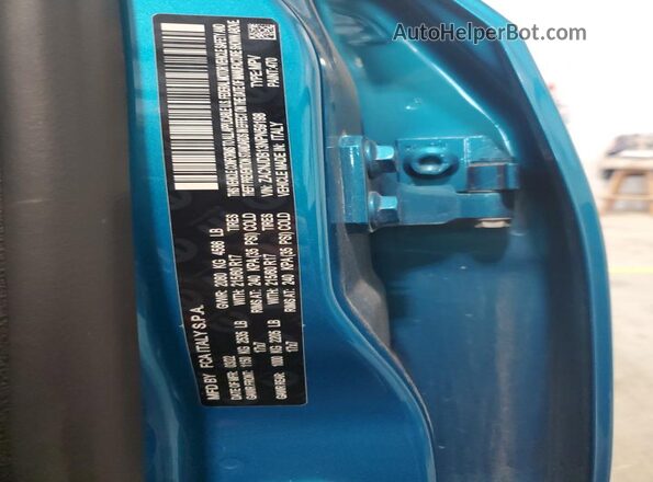 ZACNJDB13NPN59198 2022 JEEP RENEGADE Blue Vista de la etiqueta del VIN