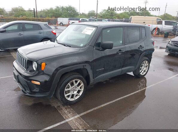 ZACNJDB15PPP29838 2023 JEEP RENEGADE Black წინა მარცხენა ხედი სამი მეოთხედიდან