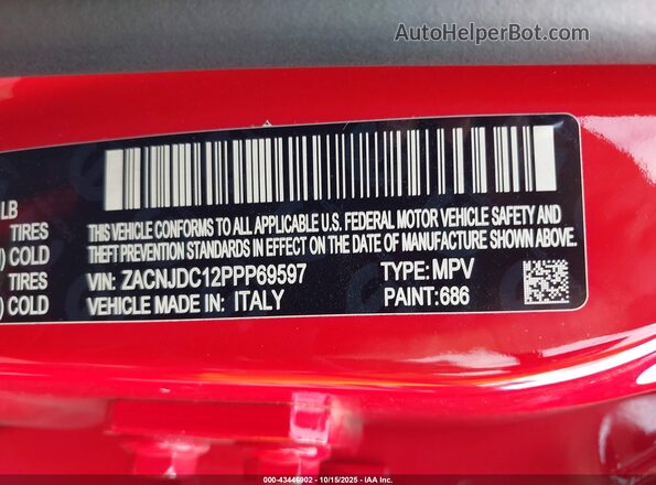 ZACNJDC12PPP69597 2023 JEEP RENEGADE Red 