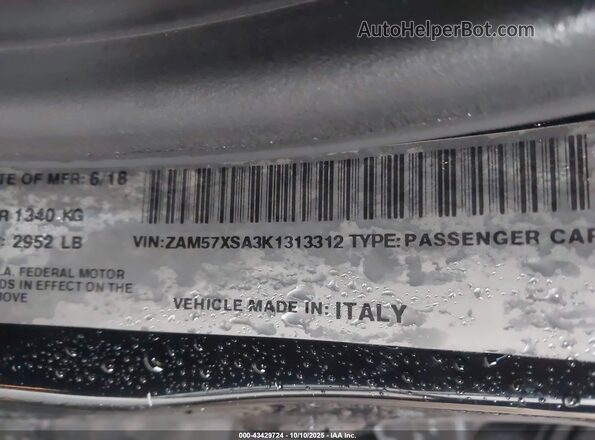 ZAM57XSA3K1313312 2019 MASERATI GHIBLI Black Vista del compartimento del motor