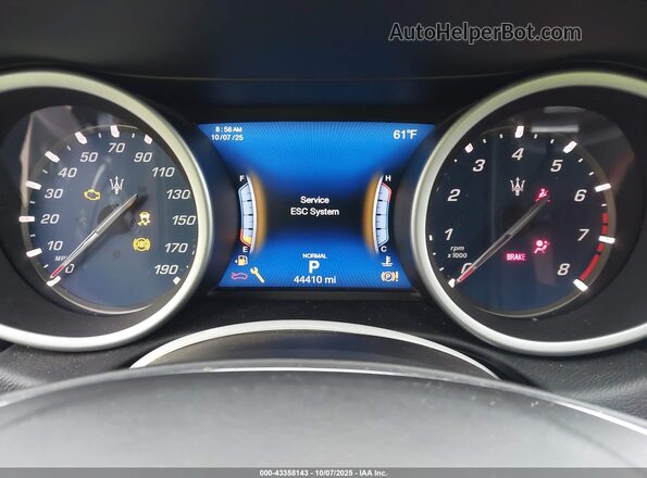 ZAM57XSA4K1325856 2019 MASERATI GHIBLI Dark Blue Вид задних сидений