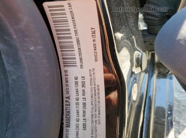 ZAM57XSSXK1320847 2019 MASERATI GHIBLI Black Շարժիչի բաժամունքի տեսք