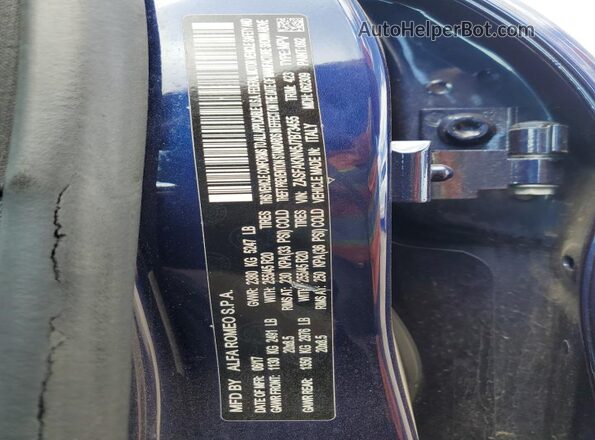 ZASFAKNN5J7B73455 2018 ALFA ROMEO STELVIO Blue 