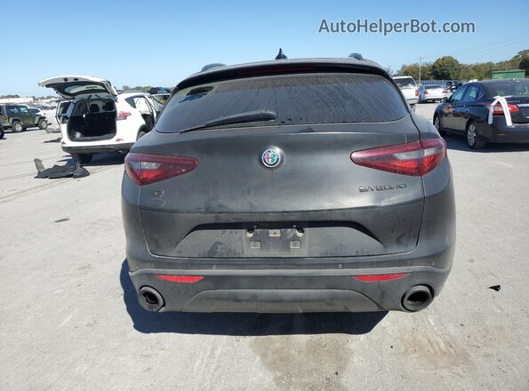 ZASFAKNN6J7B67258 2018 ALFA ROMEO STELVIO Black Rear view