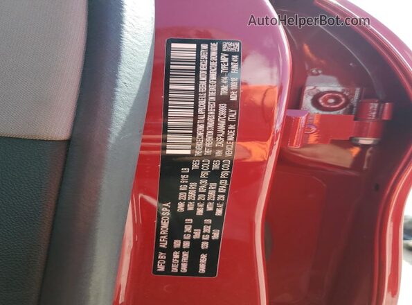 ZASPAJAN4M7C99993 2021 ALFA ROMEO STELVIO Red Вид наклейки з VIN-кодом