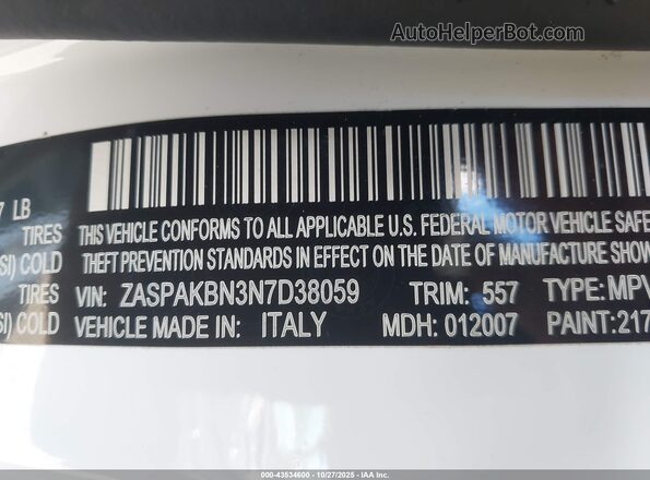 ZASPAKBN3N7D38059 2022 ALFA ROMEO STELVIO White ძრავის განყოფილების ხედი