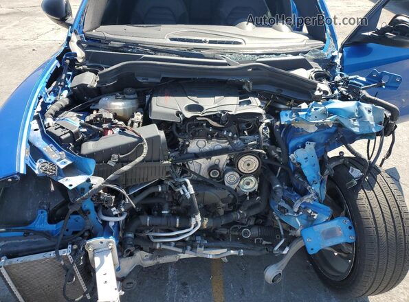 ZASPAKBN4N7D37275 2022 ALFA ROMEO STELVIO Blue ძრავის განყოფილების ხედი