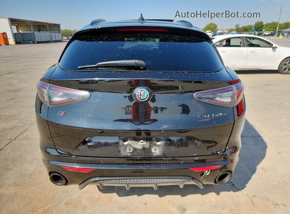 ZASPAKBN7M7D09744 2021 ALFA ROMEO STELVIO Black Rear view