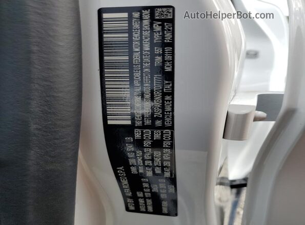 ZASPAKBNXR7D77771 2024 ALFA ROMEO STELVIO White VIN sticker view